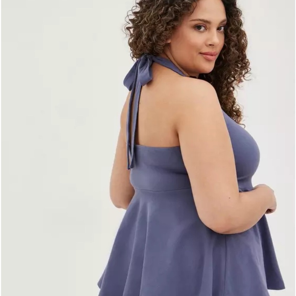 Torrid Foxy Halter Neck Peplum Top